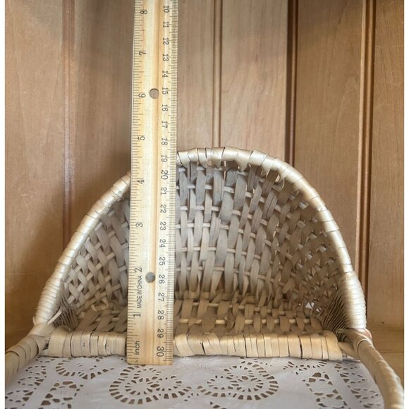 Handcrafted Natural Wicker Eye of God Butt Half Basket Wall Decor - Picture 7 of 7